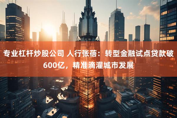 专业杠杆炒股公司 人行张蓓：转型金融试点贷款破600亿，精准滴灌城市发展